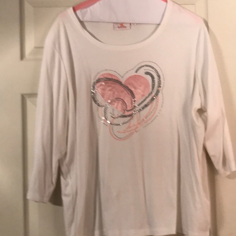 Quacker pullover pink heart